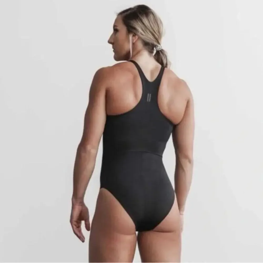 NoBull‎ Women's Black Racerback One Piece Swimsuit Size XS